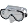 AKONA Tobago Scuba and Snorkeling Dive Mask with Clear Silicone Skirt and Single Tempered Lens (Black Silicone) view 2