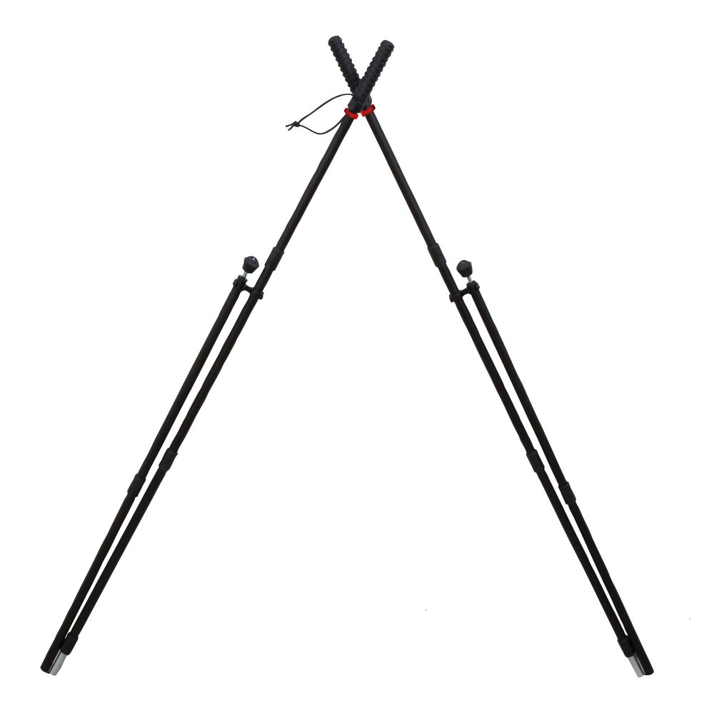 BOG Shooting Sticks Standing Height with 39in of Usable Height, Durable Aluminum Legs, Carbide Spiked Feet and Rubber Covering for Maximum Shooting Stability, Hunting, Long Range Accuracy, and Outdoor