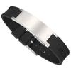PROEXL Best Magnetic Energy Golf Bracelet for Men Gray Brushed Steel with Black Strap view 1
