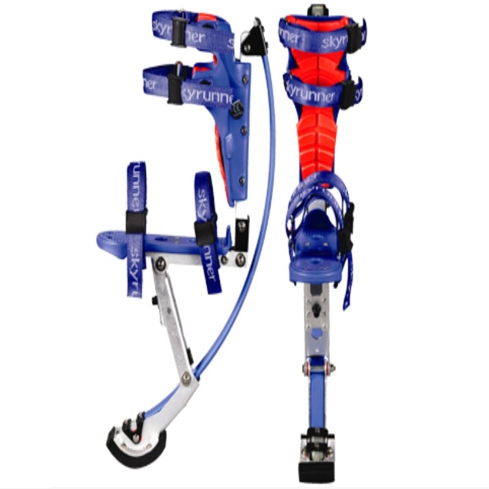 Kids/Child Youth Kangaroo Shoes Jumping Stilts Fitness Exercise (88-132lbs/40-60kg) (Black) (Blue)