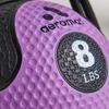 Aeromat Elite Power 39" Rope 8 lb Medicine Balls for Exercise - 9" Dia Workout Ball, Weighted Balls for Exercise, Weight Ball, Wall Balls for Exercise, Color-Coded Medicine Ball with Rope (Purple) view 1