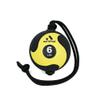 AEROMATS Elite Power Rope Medicine Ball for Core Strength/Rotational Movements Training - 6 lbs - Black/Yellow - 9" Diameter - 39" Rope view 1
