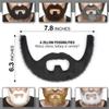 Mustaches Self Adhesive Fake Beard, Novelty, On Bail False Facial, Costume Accessory for Adults, Black Lustrous Color view 3