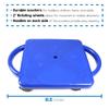 hand2mind Blue Indoor Scooter Board with Handles, Sit Down Floor Scooter, Gym Activities for Kids, Indoor Sport Recess Games, Physical Education Equipment, Gross Motor Toys view 3