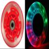 L.E.D. Scooter Wheels with ABEC 9 Bearings for Razor Scooters 100mm Light Up 2-Pack (Red) view 1