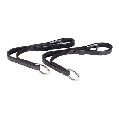 HORZE Soft Elastic Horse Rein-Aid Inserts | Rein Extensions to Improve Horseback Riding Contact - Black - One Size