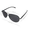 J+S Premium Ultra Sleek, Military Style, Sports Aviator Sunglasses, Polarized, 100% UV protection (Large Frame - Matte Black Frame/Black Lens) view 4