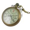 VIGOROSO Men's Vintage Full Copper Hand-Wind Mechanical Second&24hours Sub-dials Pocket Watch in Box view 1