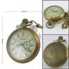 VIGOROSO Men's Vintage Full Copper Hand-Wind Mechanical Second&24hours Sub-dials Pocket Watch in Box view 2