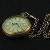 VIGOROSO Men's Vintage Full Copper Hand-Wind Mechanical Second&24hours Sub-dials Pocket Watch in Box view 4