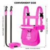 Launch Pad Toddler Ski Harness with Leash - Ski Harness for Kids w/ 7' Elasticized Leash, Easy Lift Handle & Built-in Backpack | Teaches Speed Control & Snowboard Training for Kids | Pink view 2