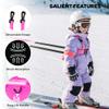 Launch Pad Toddler Ski Harness with Leash - Ski Harness for Kids w/ 7' Elasticized Leash, Easy Lift Handle & Built-in Backpack | Teaches Speed Control & Snowboard Training for Kids | Pink view 4