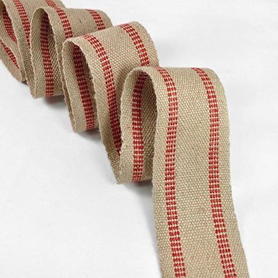 OnlineFabricStore 11 Pound Red/Natural Jute Webbing - 10 Yard Roll
