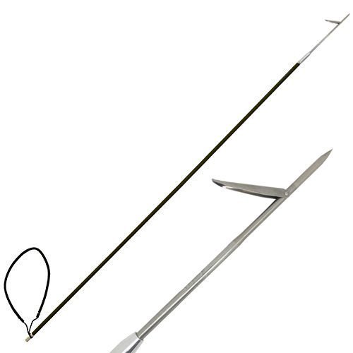 Scuba Choice Carbon Fiber 7' One Piece Spearfishing Pole Spear w/Single Prong Flopper, Black