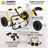 Suspenz Kayak Canoe Trailer Cart, Heavy Duty Kayak Transport Dolly with Airless Wheels, Yellow, 22-6699 view 3