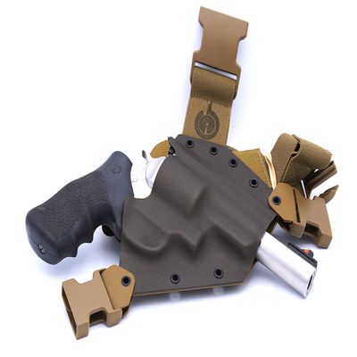 Kenai Chest Holster for a S&W N Frame, Right Hand, Mas/Grey-Coyote Tan