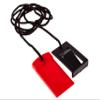 IMPRESA Replacement Treadmill Safety Key Clip - Universal Safety Key for Treadmill - Braided Nylon Security Cord & Clip - Black & Red, Pack of 1 view 1