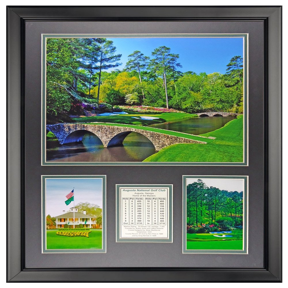 Legends Never Die Augusta National Golf Course- The Masters Collectible | Framed Photo Collage Wall Art Decor - 18"x22", Model: 20130U