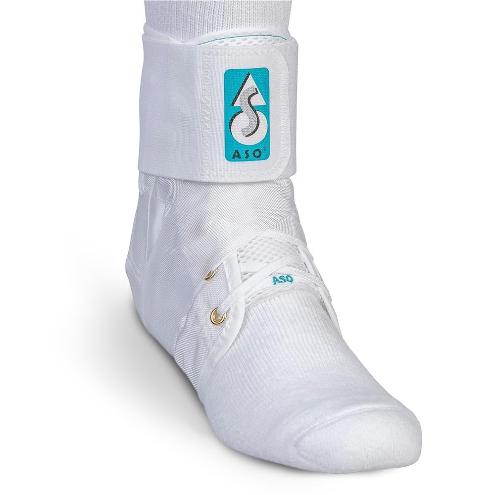 Med Spec ASO Ankle Stabilizer (Large, White)  Ankle Brace for Sprained Ankle and Peroneal Tendonitis, Orthopedic Ankle Support for Men, Women, Adults, Teens and Kids, Sports Injury Recovery, 264005