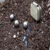 Kikkerland Boules Set Large Action Game, Outdoor, Beach, Lawn Backyard Family Party Games for Adults view 2
