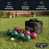 Hathaway Bocce Ball Set - Includes 8 3.5" Resin Bocce Balls, a 1.5" Pallino Ball, Official Rule Book, & Nylon Carrying Bag - Basic Bocce Ball Game Set for Beach Outings, Backyards, & More view 2