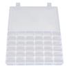 OULII Clear Plastic Jewelry Box Organizer Storage Container with Adjustable Dividers 36 Grids view 2