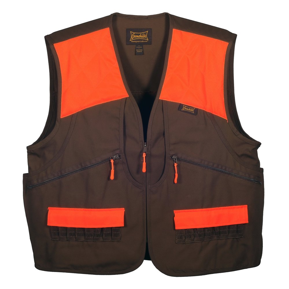 Gamehide Switchgrass Upland Field Bird Hunting Vest (Chestnut Brown/Orange, Large)