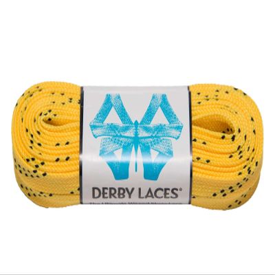 Derby Laces Yellow 84 Inch Waxed Skate Lace for Roller Derby, Hockey and Ice Skates, and Boots