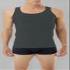 Underworks Mens Microfiber Compression Tank, XSmall, DkGrey view 3