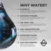 Aqua Training 75 lb. Punching Bag, 15" Water Filled Teardrop Shape for Boxers of All Skill Levels, Vinyl Construction, Ceiling Mount or Stand Compatible, UV Resistant, Bad Boy Blue  2020136429 view 2