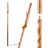 Brazos Handcrafted Wood Walking Stick, Twisted Oak, Traveler Style, for Men & Women, Made in the USA, Red, 55" view 1