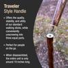 Brazos Handcrafted Wood Walking Stick, Twisted Oak, Traveler Style, for Men & Women, Made in the USA, Red, 55" view 4