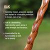 Brazos Handcrafted Wood Walking Stick, Twisted Oak, Hitchhiker Style Handle, for Men & Women, Made in the USA, Red, 58" view 3