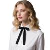 TopTie Black Satin Western String Bow Tie view 2