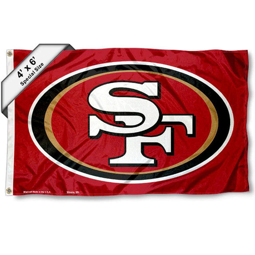 San Francisco 49ers Large Outdoor 4 ft x 6 ft Flag and Banner