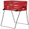 Tourna Ballport Deluxe Tennis Ball Hopper with Wheels - Red view 1