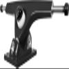 Atlas Truck Co. Kingpin Ultralight Longboard Trucks, 180mm 48 Degree 8mm Reverse, Black (Set of 2) view 1