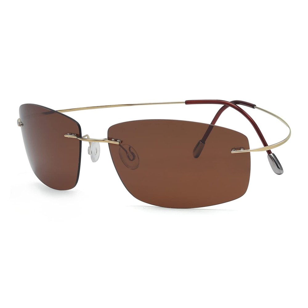 Eyekepper Rimless Sunglasses for Women, Titanium, Polarized, Men