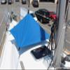 SOGEMAN Royal Blue Hatch Umbrella for Sailboat | Protect open hatch from rain and sun view 2