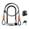 Kryptonite Kryptolok Standard Bike U-Lock with Cable, Heavy Duty Anti-Theft Bicycle U Lock, 12.7mm Shackle and 10mm x 4ft Length Security Cable with Mounting Bracket and Keys view 1