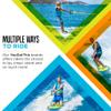 ZUP You Got This All-in-One Board for Kneeboarding, Wakeboarding, Wakeskating, and Wakesurfing, Versatile Design for All Ages, Available in 160 and 260 Models, 51.7" x 23.8" x 4.6, Blue view 4