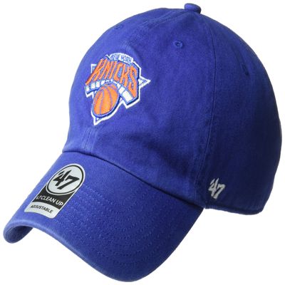NBA New York Knicks Adult NBA '47 Clean Up Adjustable Hat, One Size, Royal
