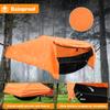 Patent Camping Hammock with Mosquito Net and Rainfly Cover, orange/grey view 3