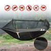 Patent Camping Hammock with Mosquito Net and Rainfly Cover, orange/grey view 4
