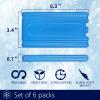 WORLD-BIO Reusable Ice Packs for Lunch Boxes & Coolers, Leakproof Quick Freeze Cold Packs for Picnics, Beach, Camping, Work - Long Lasting to Keep Drinks Cold (Thin Ice Packs 6 Pcs) view 3