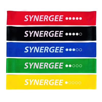 Synergee Mini Band Resistance Band Loop Exercise Bands Set of 5