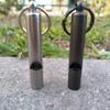 EKLOEN 2 PCS Emergency Hiking Camping Survival Stainless Steel Loud Whistle with Keyring view 1
