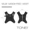 Tone Fitness Black Weighted Vest, 12 Lbs view 4