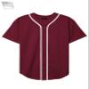 Hat and Beyond Mens Baseball Button Down Jersey (Small, 01up01_Burgundy/White) view 2