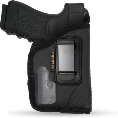 ECO Leather Concealment Holster, Inside Waistband, Metal Clip, Fits Sig P365, Compact, Sub Compact 9mm, 40, 45, Small Laser, Right Hand